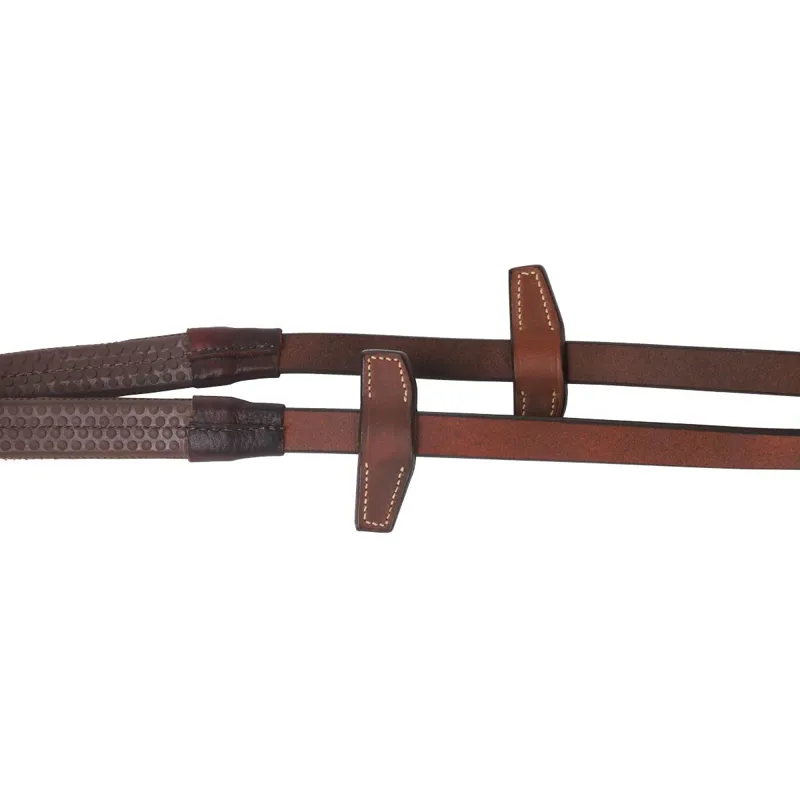 Antares Precision Rubber Reins with Elastic - Malt-4