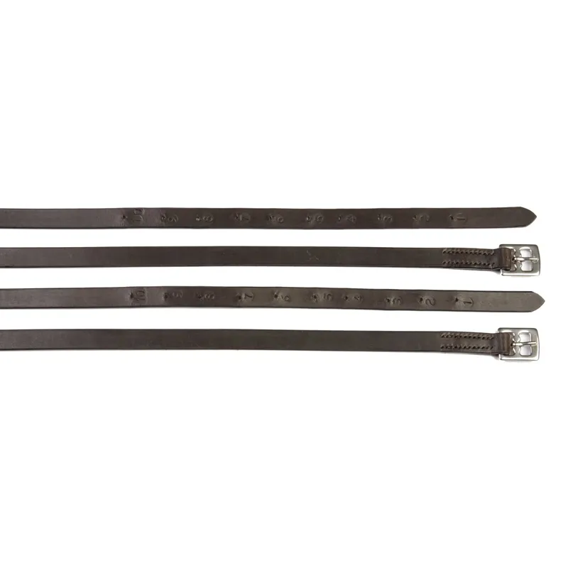 Elico Junior Stirrup Leathers - Brown-1