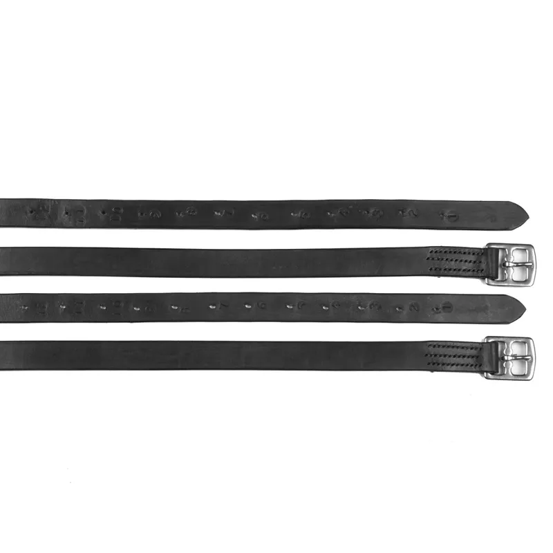 Elico Youth Stirrup Leathers - Black-1
