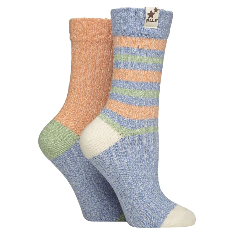 Elle Twilight Women's Socks 2 Pack - Coral Blaze