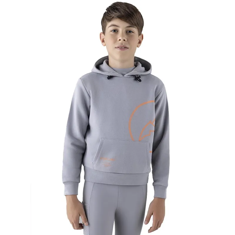 Equiline Emalc Junior Boys Hoodie - Lilac Grey