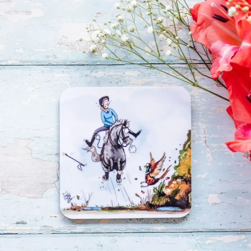 Emily Cole Individual Coaster - A Pheasant Greeting