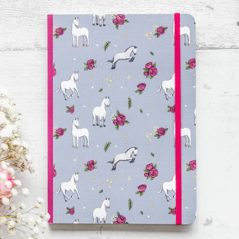 Emily Cole Soft Cover Notebook - Gray Horse