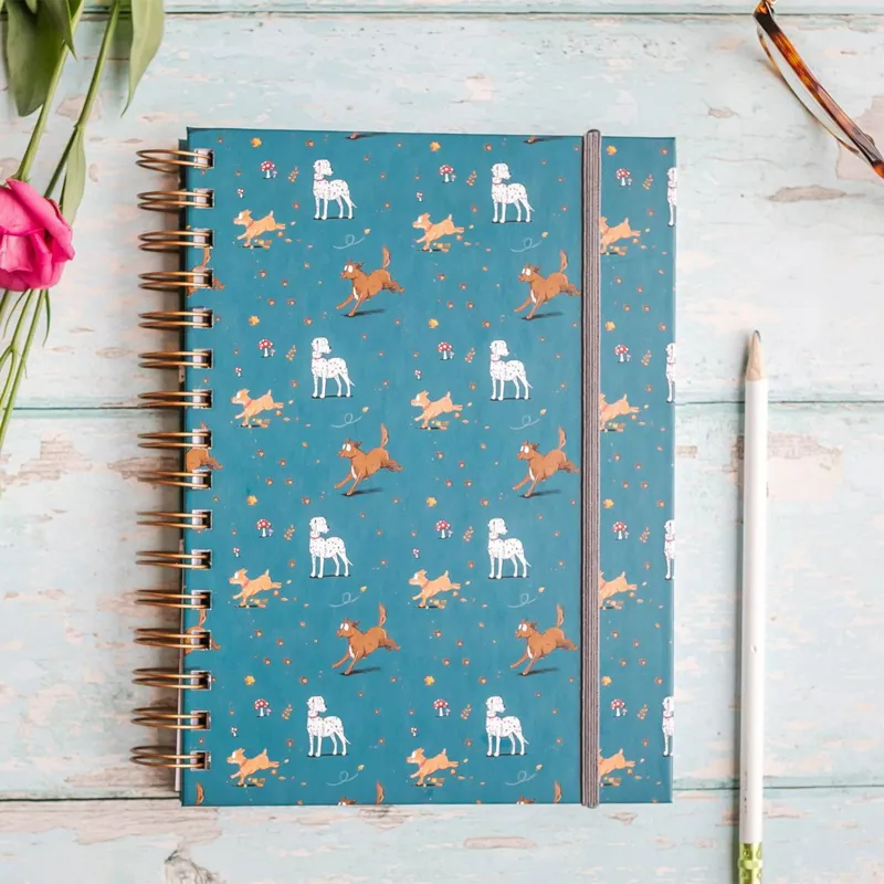 Emily Cole A5 Hardcover Notebook - Muddy Paws