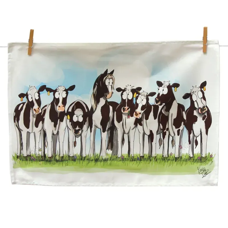 Emily Cole Kitchen Towel - Cow Pony