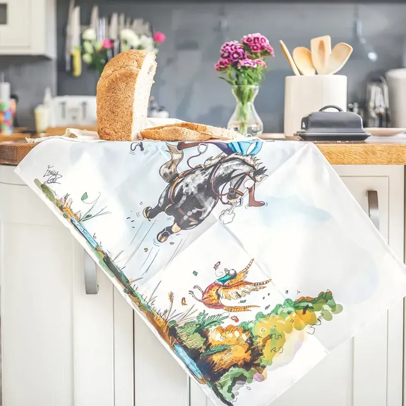 Emily Cole Tea Towel - Pheasant Greeting-1