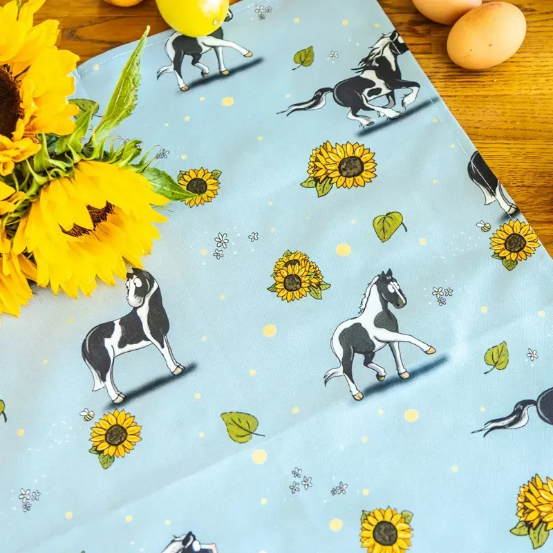 Emily Cole Tea Towel - Piebald Horse-3