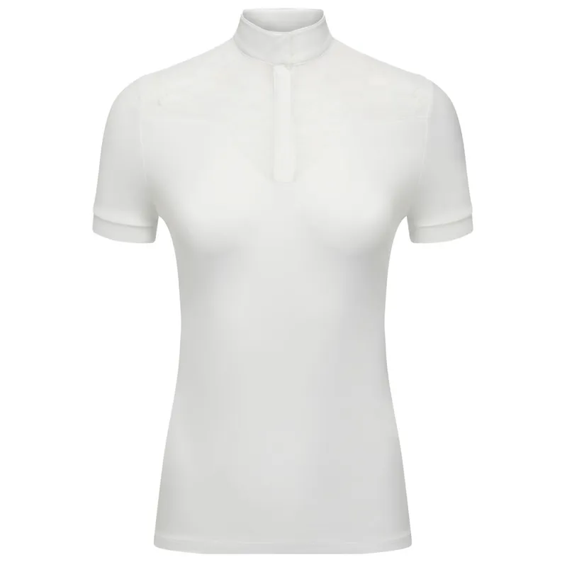 LeMieux Emily Ladies Short Sleeve Competition Shirt - White-4