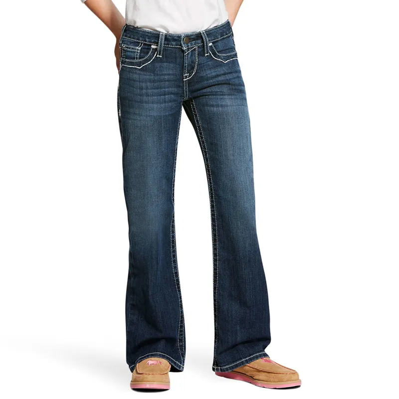 Ariat Entwined Junior Girls Boot Cut Jeans - Dresden-1