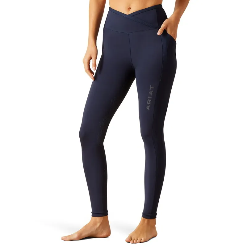 Ariat EOS Chic Half Grip Womens Riding Tights - Navy Eclipse