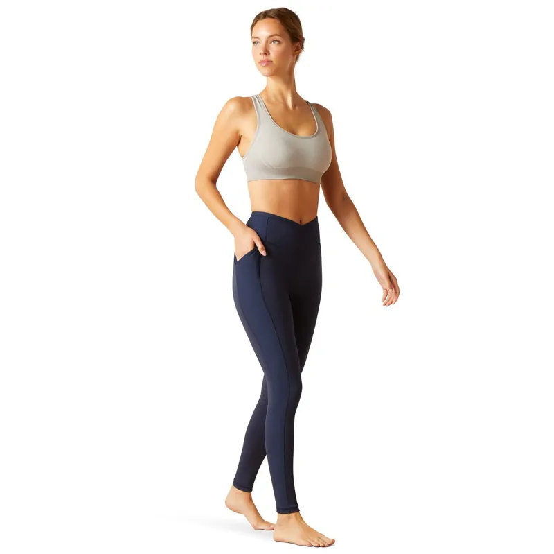 Ariat EOS Chic Half Grip Womens Riding Tights - Navy Eclipse-1
