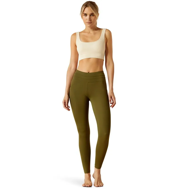 Ariat EOS 2.0 Full Grip Womens Riding Tights - Winter Moss-1