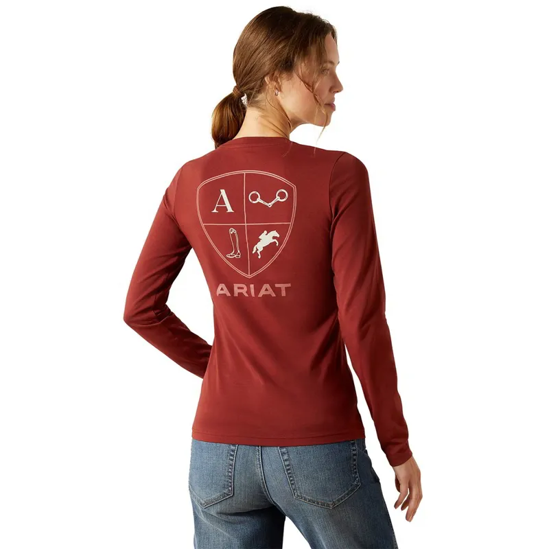 Ariat EQ Icons Long Sleeve Women's Tee - Madder Brown