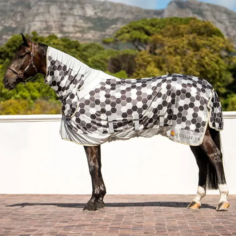 Equilibrium Field Relief Combo Neck Fly Sheet - Hexagon Grey