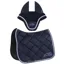 Equiline EQCHROMA Dressage Saddle Pad and Ear Net Set - Blue