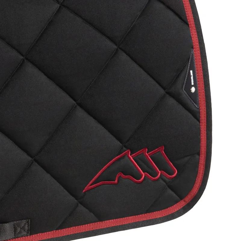 Equiline EQCHROMA Jump Saddle Pad and Ear Bonnet Set - Black-1