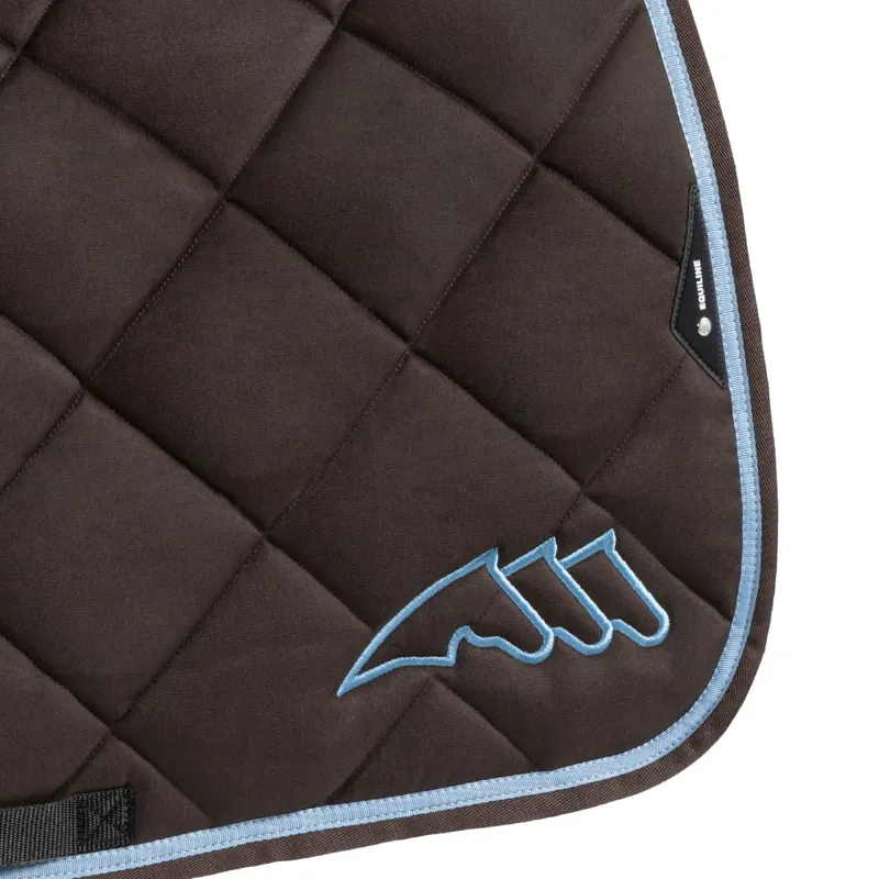 Equiline EQCHROMA Jump Saddle Pad and Ear Net Set - Brown-1