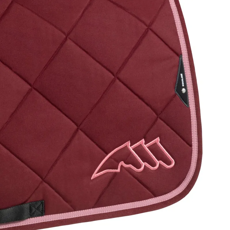 Equiline EQCHROMA Jump Saddle Pad and Ear Net Set - Burgundy-1