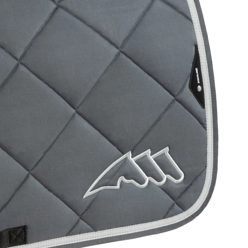Equiline EQCHROMA Jump Saddle Pad and Ear Net Set - Grey-1