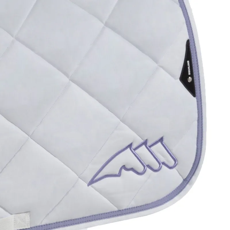 Equiline EQCHROMA Jump Saddle Pad and Ear Net Set - White-1