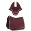 Equiline EQCHROMA Dressage Saddle Pad and Ear Net Set - Burgundy