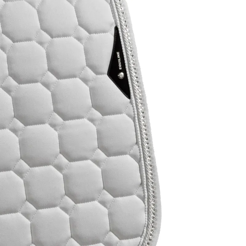 Equiline EQCRYSTARO Jump Saddle Pad with Rhinestones - White-1
