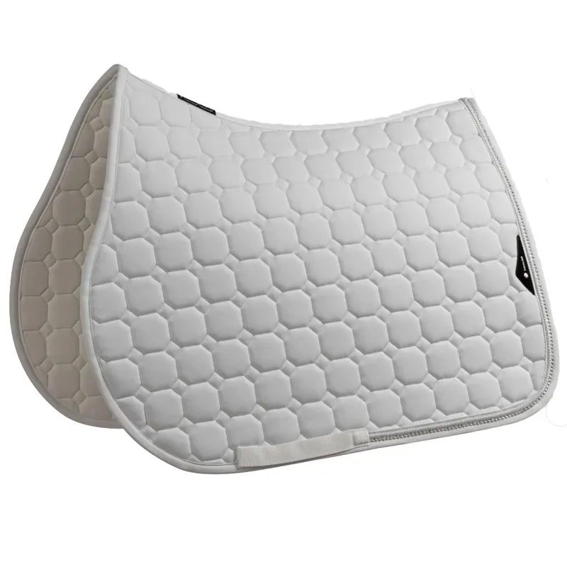 Equiline EQCRYSTARO Jump Saddle Pad with Rhinestones - White