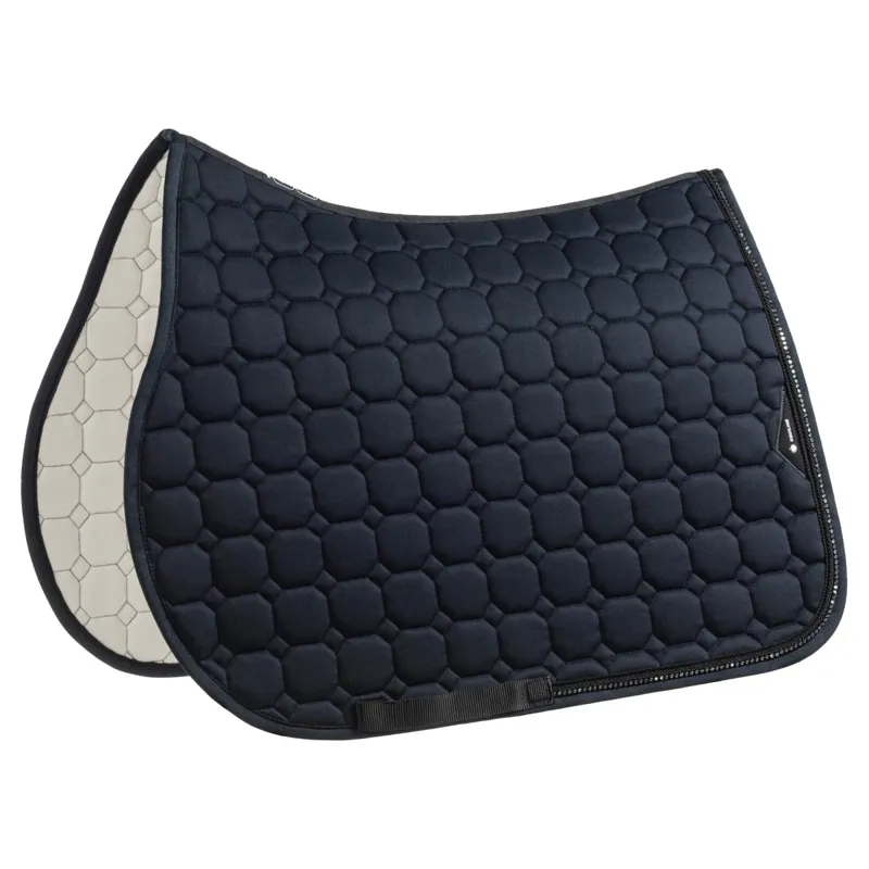 Equiline EQCRYSTARO Jump Saddle Pad with Rhinestones - Blue