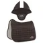 Equiline EQFLAGGY Dressage Saddle Pad and Ear Bonnet Set - Brown