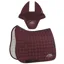 Equiline EQFLAGGY Dressage Saddle Pad and Ear Net Set - Burgundy