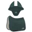 Equiline EQFLAGGY Dressage Saddle Pad and Ear Net Set - Green
