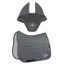 Equiline EQFLAGGY Dressage Saddle Pad and Ear Bonnet Set - Grey