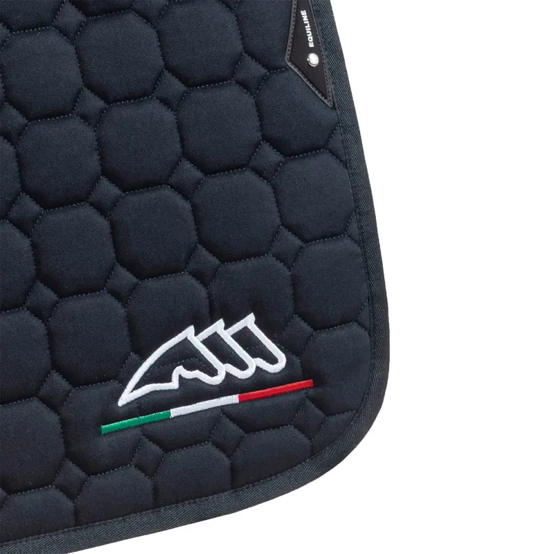 Equiline EQFLAGGY Jump Saddle Pad and Ear Bonnet Set - Blue-1