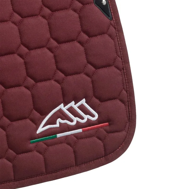 Equiline EQFLAGGY Jump Saddle Pad and Ear Net Set - Burgundy-1