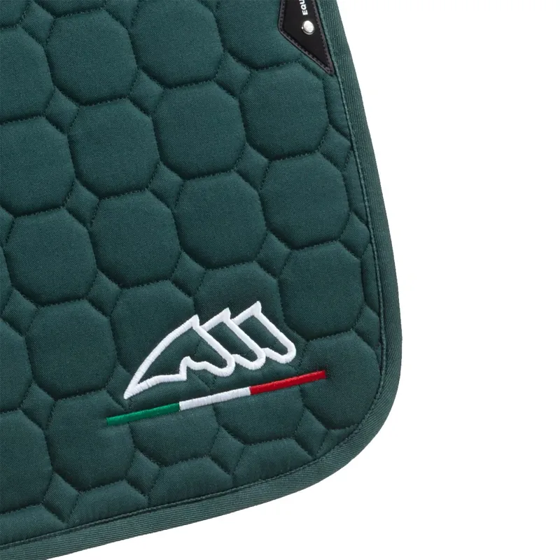 Equiline EQFLAGGY Jump Saddle Pad and Ear Bonnet Set - Bottle Green-1