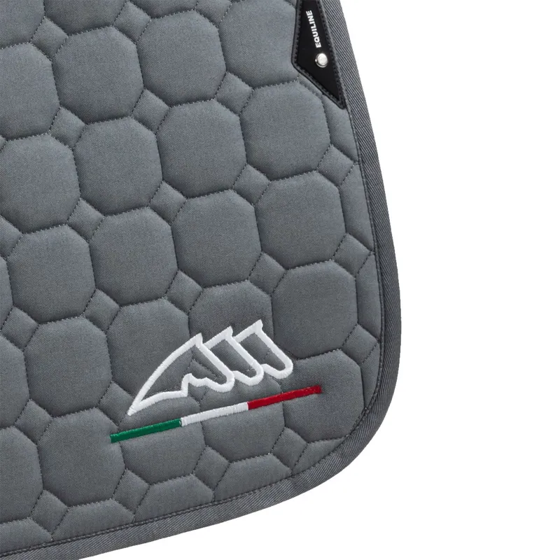 Equiline EQFLAGGY Jump Saddle Pad and Ear Net Set - Grey-1