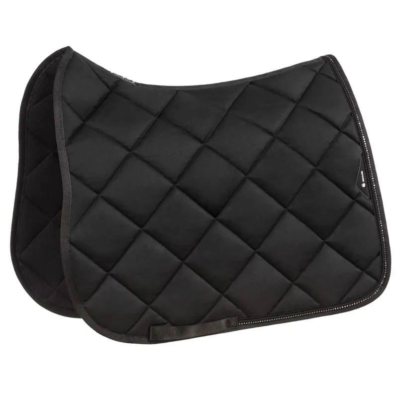 Equiline EQGLOW Dressage Saddle Pad with Rhinestones - Black