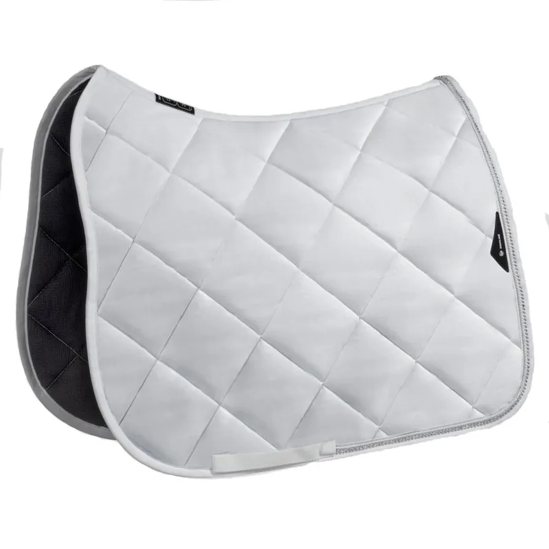 Equiline EQGLOW Dressage Saddle Pad with Rhinestones - White