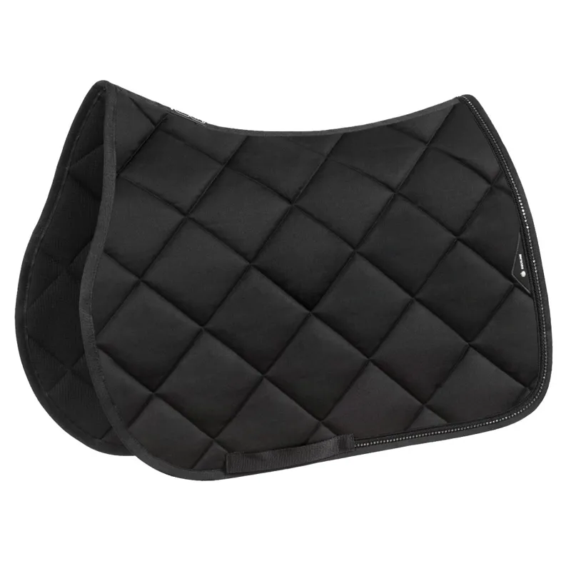 Equiline EQGLOW Show Jump Saddle Pad with Rhinestones - Black