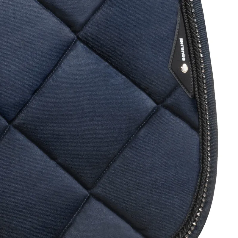 Equiline EQGLOW Show Jump Saddle Pad with Rhinestones - Blue-1
