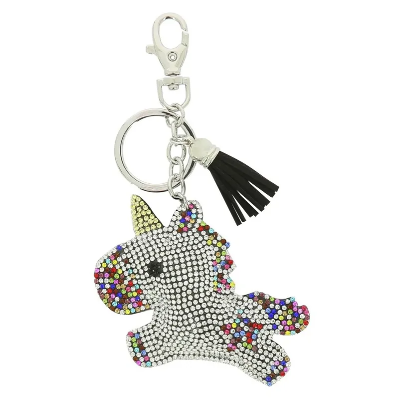Equi-Kids Diamante Keychain - Rainbow Unicorn-1