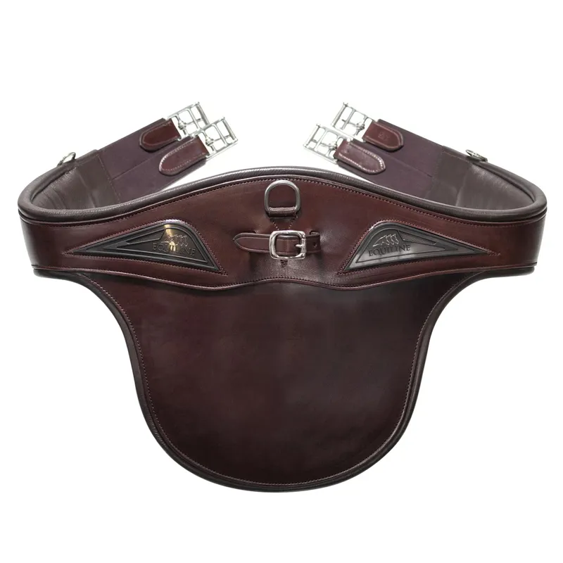 Equiline Leather Stud Girth - Brown-1