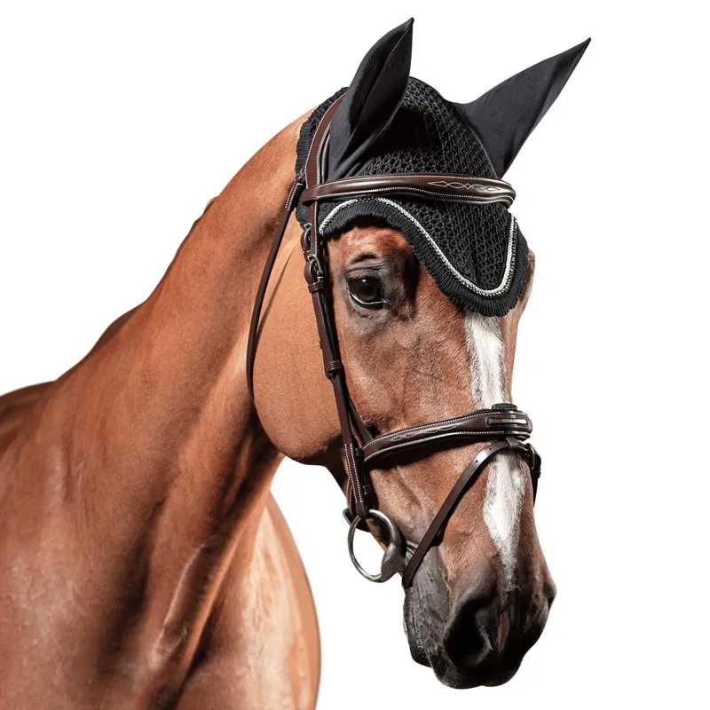 Equiline Rio Ear Bonnet - Black-1