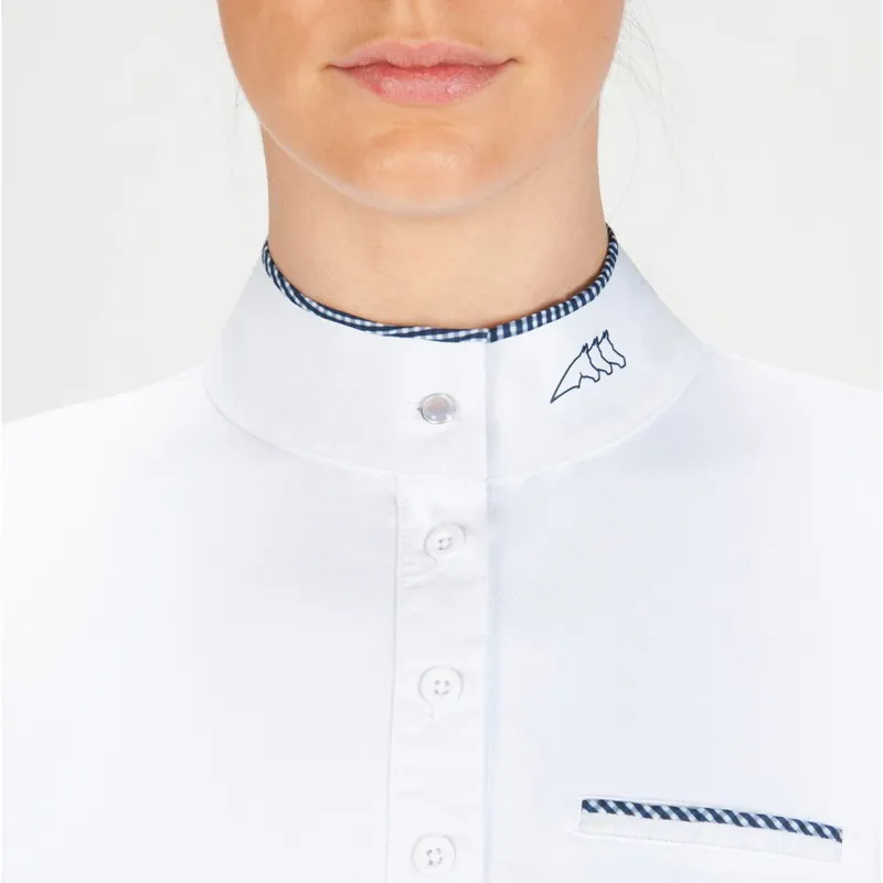 Equiline Greta Ladies Show Shirt - White-3