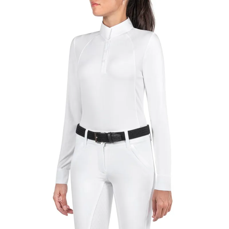 Equiline Ghitak Women's Long Sleeved Show Shirt - White