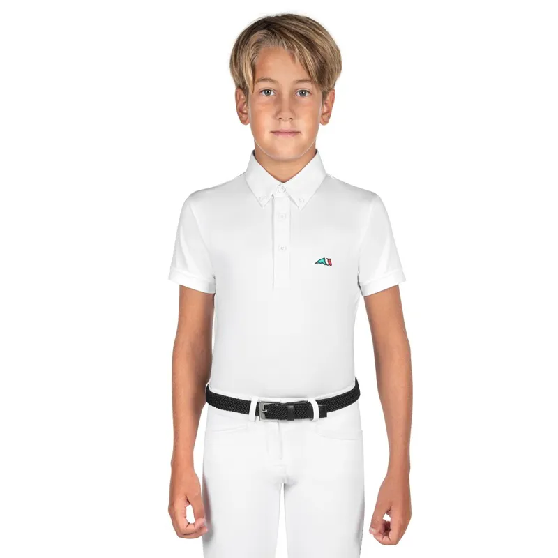 Equiline Jeremyk Junior Boys Show Shirt - White