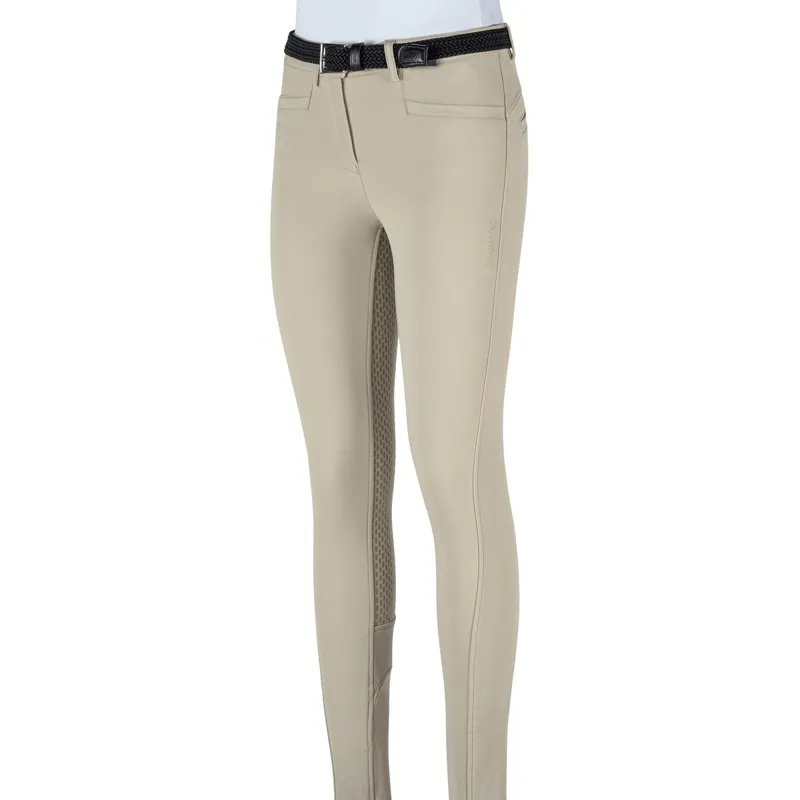 Equiline Jaklink Full Grip Junior Girls Competition Breeches-Beige