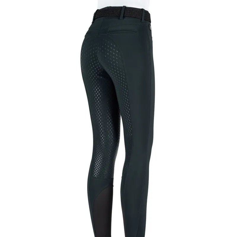 Equiline Adellek Full Grip Ladies Breeches - Black-1