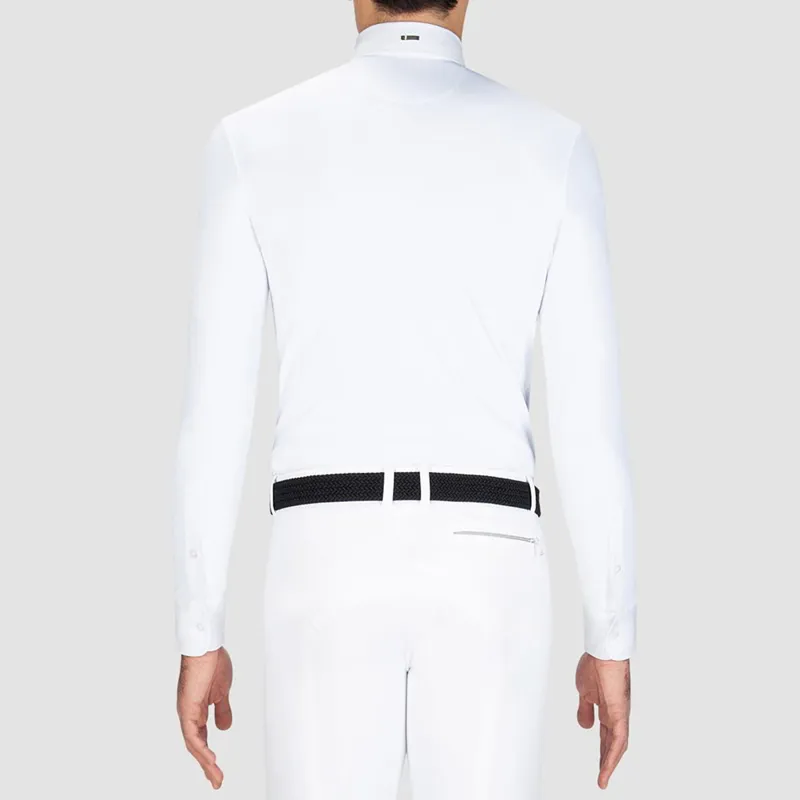 Equiline David Men's Long Sleeve Competition Shirt - White-1
