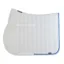 Equiline Octagon Custom Saddle Pad - White/Royal Blue/White Diamante